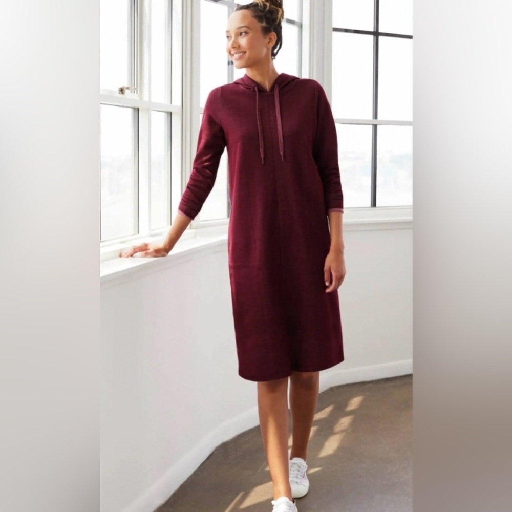 Women’s maroon J Jill hooded dress size XL NWT
